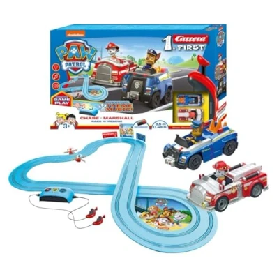 Abbildung von Carrera® Autorennbahn 20063032 FIRST PAW PATROL Race &#039;N&#039; Rescue Rennbahn