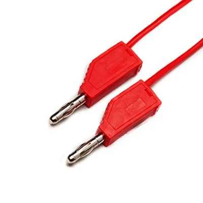 Abbildung von edi tronic Messleitung Messkabel Prüfkabel Laborkabel 50cm Bananenstecker 4mm reines Kupfer Kabel rot