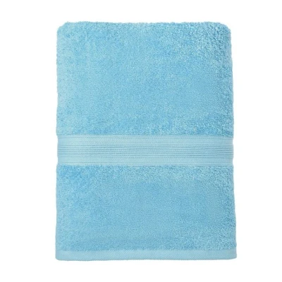Abbildung von leevitex® Saunatuch Frottee XXL, (1 St), 80 x 200 cm, extra groß &amp; saugfähig, Hellblau/Himmelblau