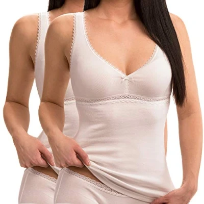 Abbildung von HERMKO Unterhemd 15804740 2er Pack Damen BH Hemd aus 100% Bio Baumwolle