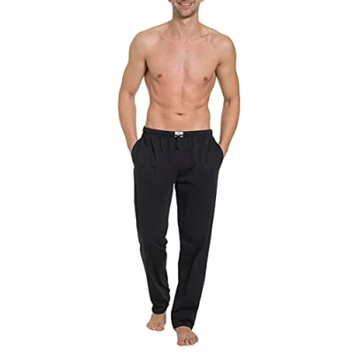 Abbildung von HAASIS Bodywear 1919 Pyjamahose Herren Jerseyhose 77111873 schwarz (1 tlg) Optimale Passform, pflegeleicht, formbeständig, strapazierfähig