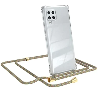 Abbildung von EAZY CASE Handykette kompatibel mit Samsung Galaxy A42 5G Handyhülle Umhängeband, Handykordel Schutzhülle, Silikonhülle, Hülle Band, Stylische Kette für Smartphone, Rainbow