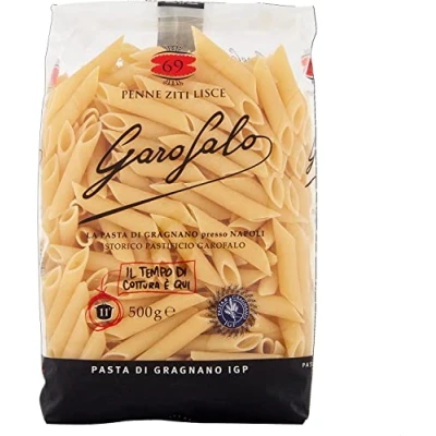 Abbildung von 10x Penne Ziti Lisce No. 69 Neapolitanische Hartweizengrieß Packung mit 500g Pasta IGP + Italian Gourmet polpa 400g