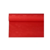 Abbildung von PAPSTAR Tischdecke Papiertischtuch mit Damastprägung 8 m x 1,2 rot
