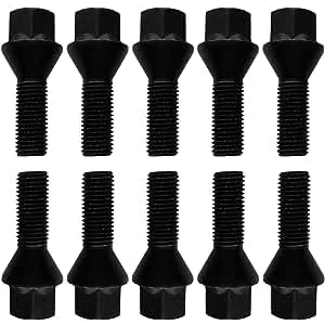 Abbildung von 10 Radschrauben Radbolzen Kegelbund schwarz M14x1,5 28mm