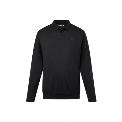 Abbildung von Men Plus Herren große Größen Übergrößen Menswear L 8XL Men+ Poloshirt, Bauchfit, Basic, Piqué, Langarm, bis 10 XL schwarz 3XL 836274100