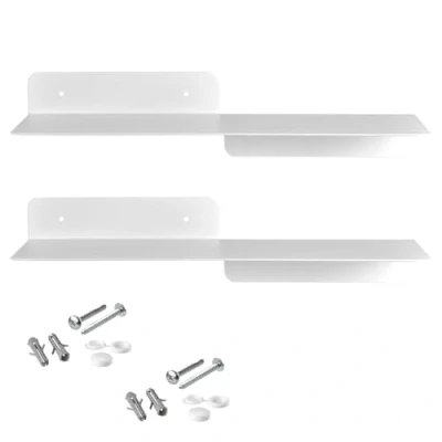 Abbildung von SOTECH 2er Set Design Wandboard Hover I 350 x 130 78 mm weiß, Wandmontage, Hängeregal inkl. Befestigungsset, Moderne Ablage für die Wand in Bad Küche oder Wohnzimmer