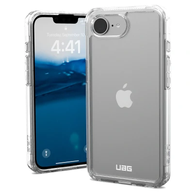 Abbildung von URBAN ARMOR GEAR Plyo Case kompatibel mit Apple iPhone 16E Hülle (Wireless Charging kompatibles Cover, Sturzfeste Air Soft Ecken, Erhöhter Rand) ice (transparent)
