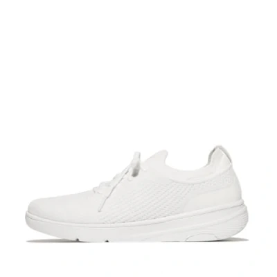 Abbildung von Fitflop Damen Super q Knit Slip on Laced Sneakers Sneaker, weiß, 40 EU