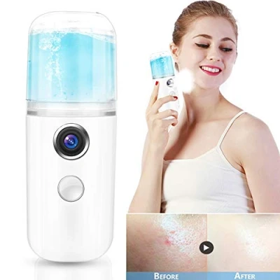 Abbildung von Nano Wasserspray, 30 ml, USB, handlich, tragbar, Mini Gesichts Luftbefeuchter, Nebel Spray, Zerstäubung, Kältespray, Nebel, Gesichtsdampfer