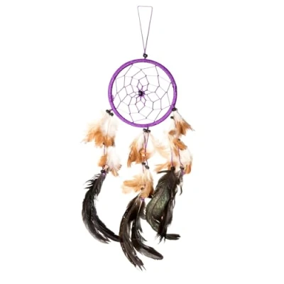 Abbildung von 40cm x 11cm Traumfänger Lila Dreamcatcher Indianer Dream Catcher
