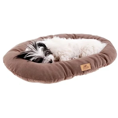 Abbildung von Ferplast Hundebett Katzenbett Huindekissen Relax Microfleece 45/2 Wattiertes Weiches Waschbar Taupe