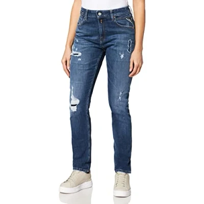 Abbildung von Replay Marty Pants Jeans Relaxed Fit, Damen, Größe: 28x28, Medium blue