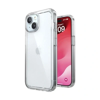 Abbildung von Speck Klare iPhone 15 Hülle, schlank, MagSafe kompatibel, Fallschutz, für 15, 14 &amp; 13, Kratzfest, vergilbungsfrei, 6,1 Zoll Handyhülle GemShell Clear