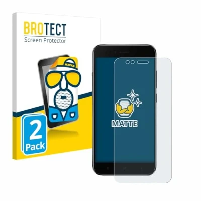 Abbildung von BROTECT Entspiegelungs Schutzfolie für Xiaomi Mi A1 (2 Stück) Matte Displayschutz Folie, Anti Reflex, Fingerprint