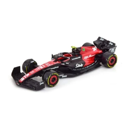 Abbildung von Alfa Romeo C43 Stake 2023 Formel 1 ZHOU GUANYU 24 Maßstab 1:43 12 cm BBurago 38085