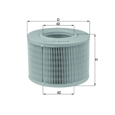 Abbildung von MAHLE ORIGINAL LX 330 Luftfilter 128,0 173,0 Filtereinsatz RENAULT: MEGANE 2, Scénic 1, 2 Stufenheck