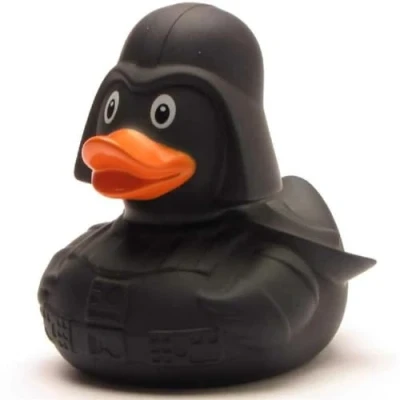 Abbildung von Todesstern Quietscheente I Badeente Black Star L: 8,5 cm inkl. Gummienten Schlüsselanhänger im Set Geschenk für Wars Fans