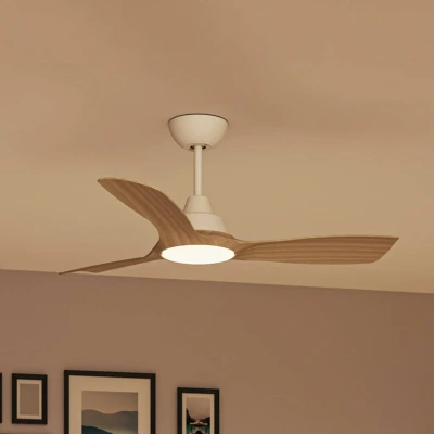 Abbildung von Philips LED Ventilator Olas, Ø 106 cm, braun/weiß, leise