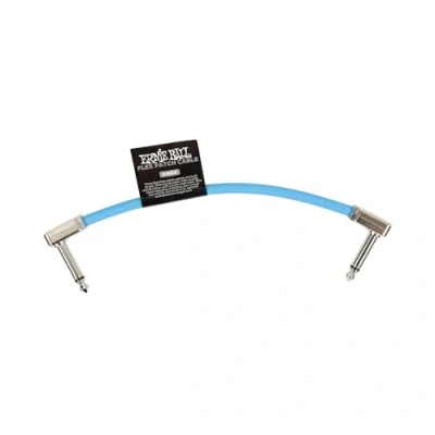 Abbildung von Ernie Ball Flex Patch Kabel 15 cm Blau Einzel