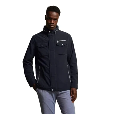 Abbildung von bugatti Blouson MIT Einrollbarer Kapuze Übergangsjacke, Herren, Größe: 50, Marine