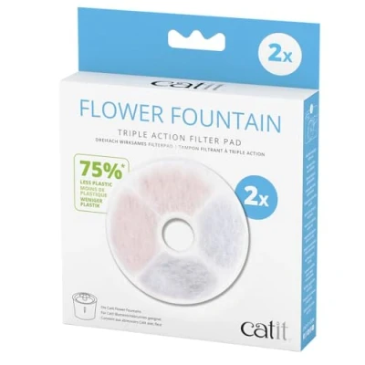 Abbildung von Catit Trinkbrunnen Blume Senses Filter Triple Action Katzentrinknapf...