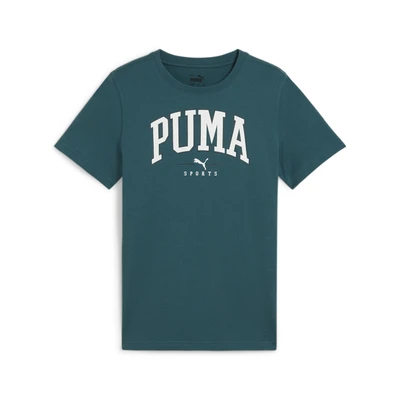 Abbildung von Puma Squad BIG Graphic TEE Unisex Tshirt print für Kinder, Größe: 140, Cold green