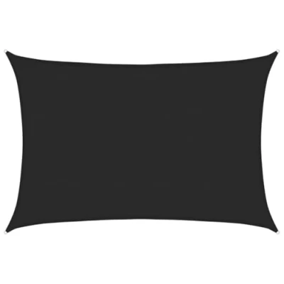 Abbildung von vidaXL Sonnensegel Sonnenschutz Windschutz Sonnendach UV Schutz Sonnenschutzsegel Schattenspender Garten Terrasse Balkon 160g/m² Schwarz 5x7m HDPE