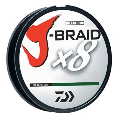 Abbildung von Daiwa Unisex Erwachsene Braided LINE J BRAIDX8 geflochtene Schnur, dunkelgrün, 40 lb