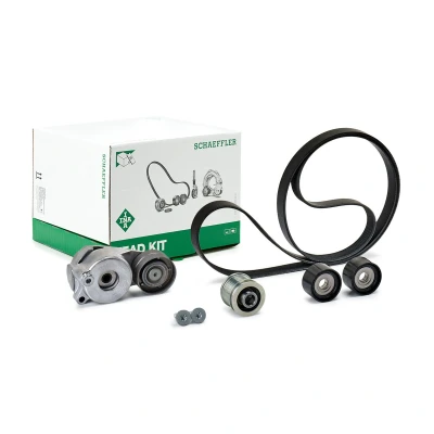 Abbildung von INA 529 0050 20 Keilrippenriemensatz mit Freilaufriemenscheibe MERCEDES BENZ: Vito Mixto, Viano, C Klasse Limousine, CHRYSLER: 300C Touring