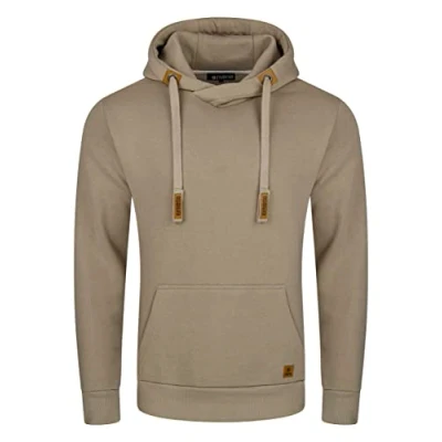 Abbildung von riverso Kapuzenpullover Herren Hoodie RIVNiklas Regular Fit Longsleeve Sweatshirt mit Cross Over Kragen und Kängurutasche