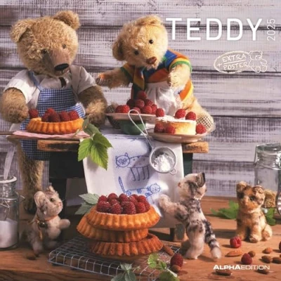 Abbildung von Alpha Edition Teddy 2025 Broschürenkalender, 30x30cm, Wandkalender mit Platz für Notizen und Termine, schöne Motive, Monatsübersicht Ferientermine DE/AT/CH