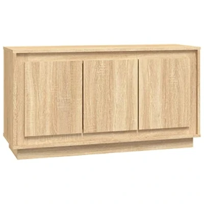 Abbildung von vidaXL Sideboard, Kommode mit viel Stauraum, Mehrzweckschrank Anrichte für Wohnzimmer, Schrank Beistellschrank, Modern, Sonoma Eiche Holzwerkstoff