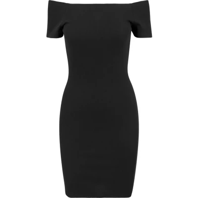 Abbildung von Urban Classics OFF Shoulder Etuikleid, Damen, Größe: Large, Black