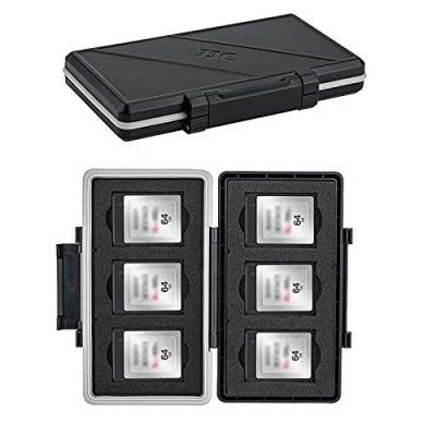 Abbildung von JJC Speicherkarten Etui XQD Schutzbox Aufbewahrung für 6 XQD, Wasserdicht Speicherkartenetui Tasche Tragetasche Schutzhülle Karten Case Box Kamera Memory Card