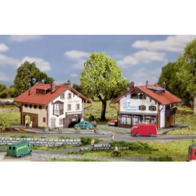 Abbildung von Faller Modelleisenbahn Gebäude N Apotheke und Bäckerei