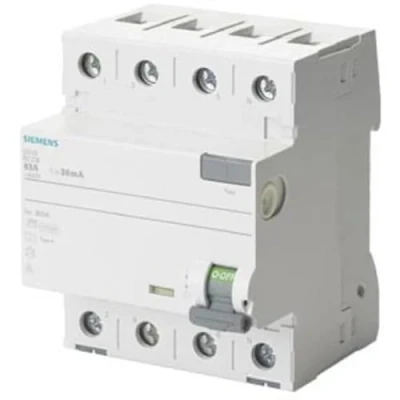 Abbildung von FI Schutzschalter 40/0.03A 3polig+N 400V 4TE F (5SV33443)