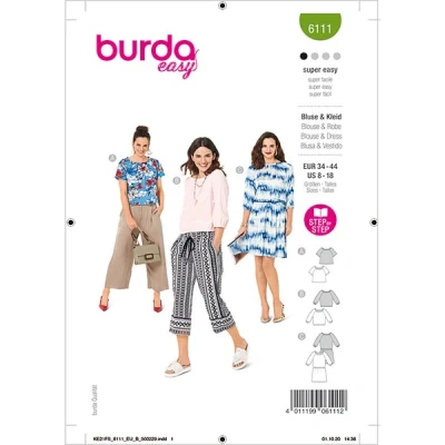 Abbildung von Bluse Burda 6111 34 44