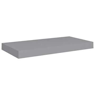 Abbildung von vidaXL Wandregal Schwebend Hängeregal Wandboard Bücherregal Regalbrett Schweberegal CD DVD Regal Wand Dekoregal Grau 50x23x3,8cm MDF