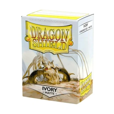 Abbildung von Dragon Shield Matte, Ivory 100 Stück Kartenfolien Kartenhüllen Sleeves für Sammelkarten wie Pokemon Magic Standardgröße
