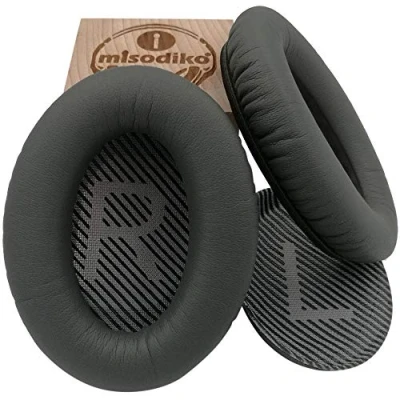 Abbildung von misodiko Ohrpolster für Bose Quiet Comfort 35 (QC35) und QuietComfort II (QC35 II), Kopfhörer Reparaturteile, (Titan)