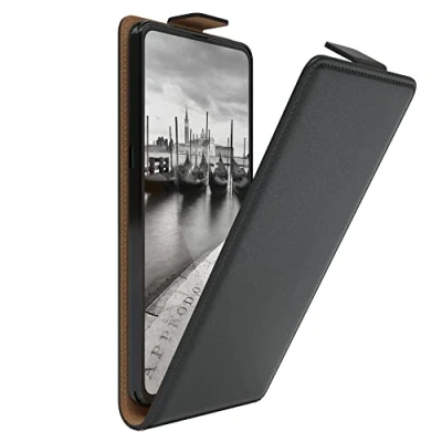 Abbildung von EAZY Case Hülle kompatibel mit Xiaomi Mi Mix 3 Flip Cover zum Aufklappen, Handyhülle aufklappbar, Schutzhülle, Flipcover, Flipcase, Flipstyle vertikal klappbar, aus Kunstleder, Schwarz