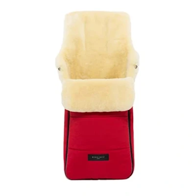 Abbildung von WERNER CHRIST BABY, Lammfell Fußsack AROSA warme Buggy, Kinderwagen (Kinder ab 6 bis 36 Monate), medizinisches Fell, in Chili Red (rot)