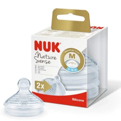 Abbildung von NUK Trinksauger Nature Sense Trinksauger, brustähnlicher Silikon Sauger, 2 Stück