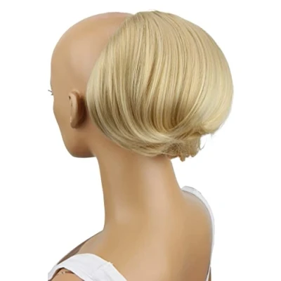 Abbildung von CAISHA Haardutt Audrey Haarknoten Zopf Haarteil Hepburn Dutt Haargummi Hochsteckfrisuren DM15cm Hellblond Mix HD24