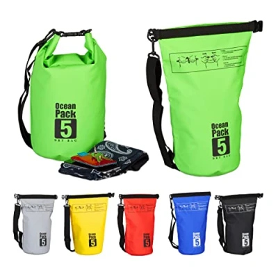 Abbildung von relaxdays Packsack Ocean Pack 5L wasserdicht, Grün