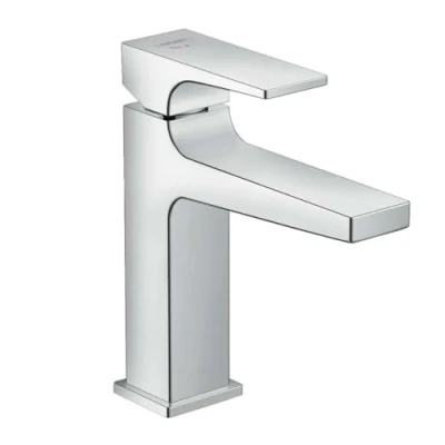 Abbildung von hansgrohe Waschtischarmatur &quot;Metropol&quot;, 11cm, CoolStart mit Hebelgriff und Push Open Ablaufgarnitur, chrom