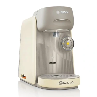 Abbildung von Tassimo Kapselmaschine finesse friendly TAS167P, intensiverer Kaffee auf Kopfdruck, One Touch Bedienung, über 70 Getränke, platzsparend, creme