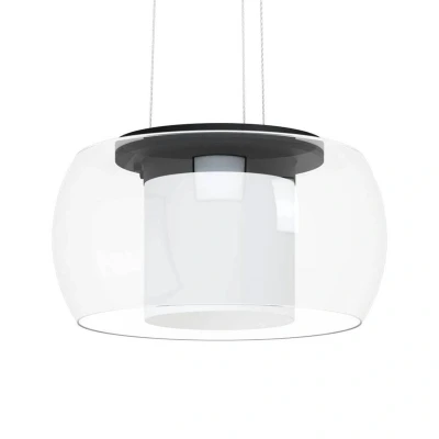 Abbildung von Eglo 99023 Hängeleuchte BRIAGLIA C klar, schwarz, weiß H:110 Ø:40cm dimmbar 2700 6500K mit Connect Funktion höhenverstellbar