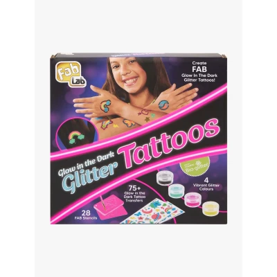 Abbildung von FAB LAB Glow In The Dark Glitter Tattoo Set